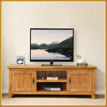 Rustic Oak : TV 150cm - Kệ Ti Vi , CD + 2 Cánh Gỗ